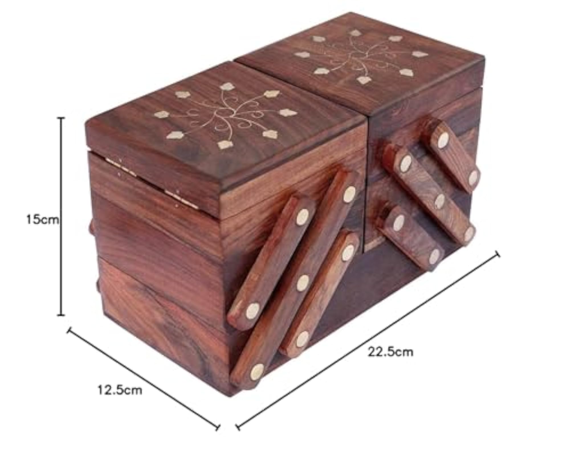 Handmade Wooden Rectangular Jewellery Organizer Box